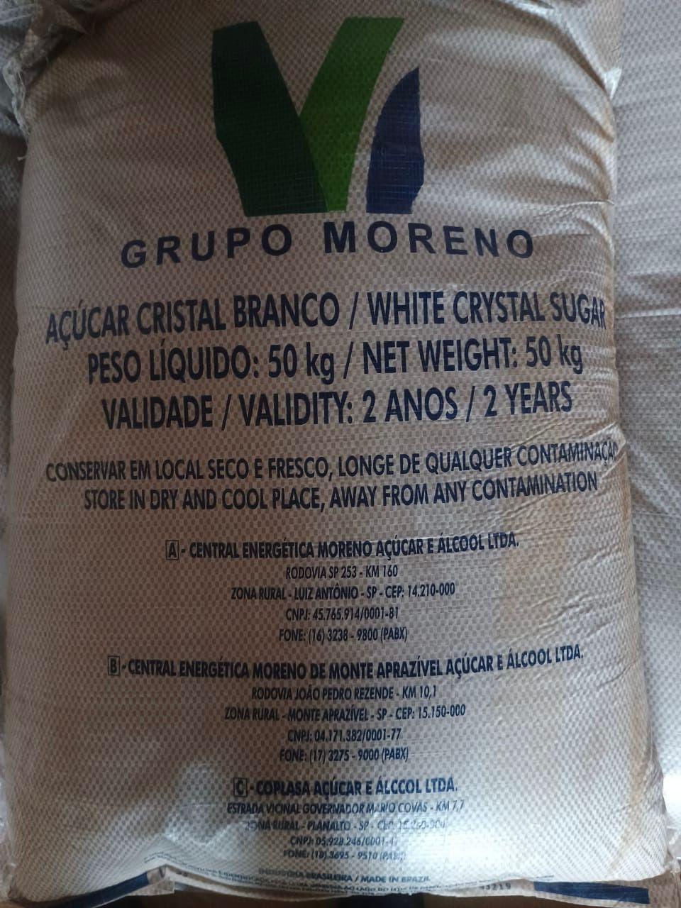 50kg white crystal sugar bag